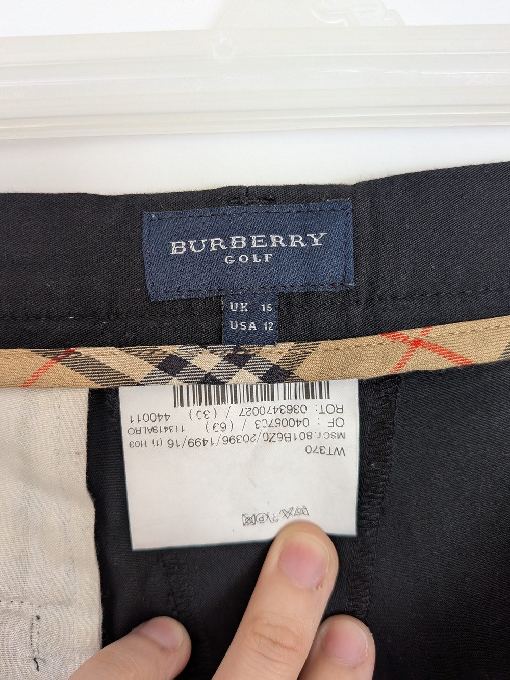 Burberry Black Button Zip Logo Accent Women's Golf  Dress Pants Cotton Blend - Picture 11 of 14